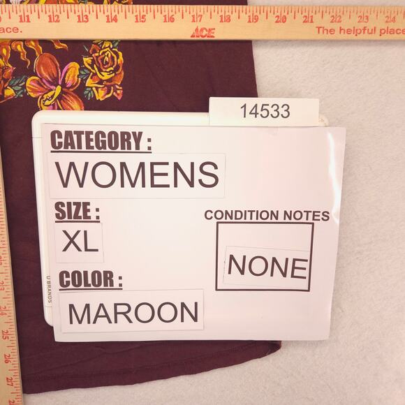 Sublime Casual Graphic Crew Neck Short Sleeve T Shirt Womens Size XL Maroon - Picture 8 of 9